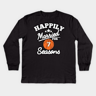 Happily married for 7 seasons Kids Long Sleeve T-Shirt